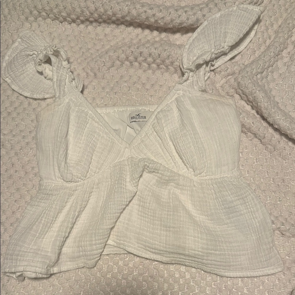 Hollister Women's White Peplum Top